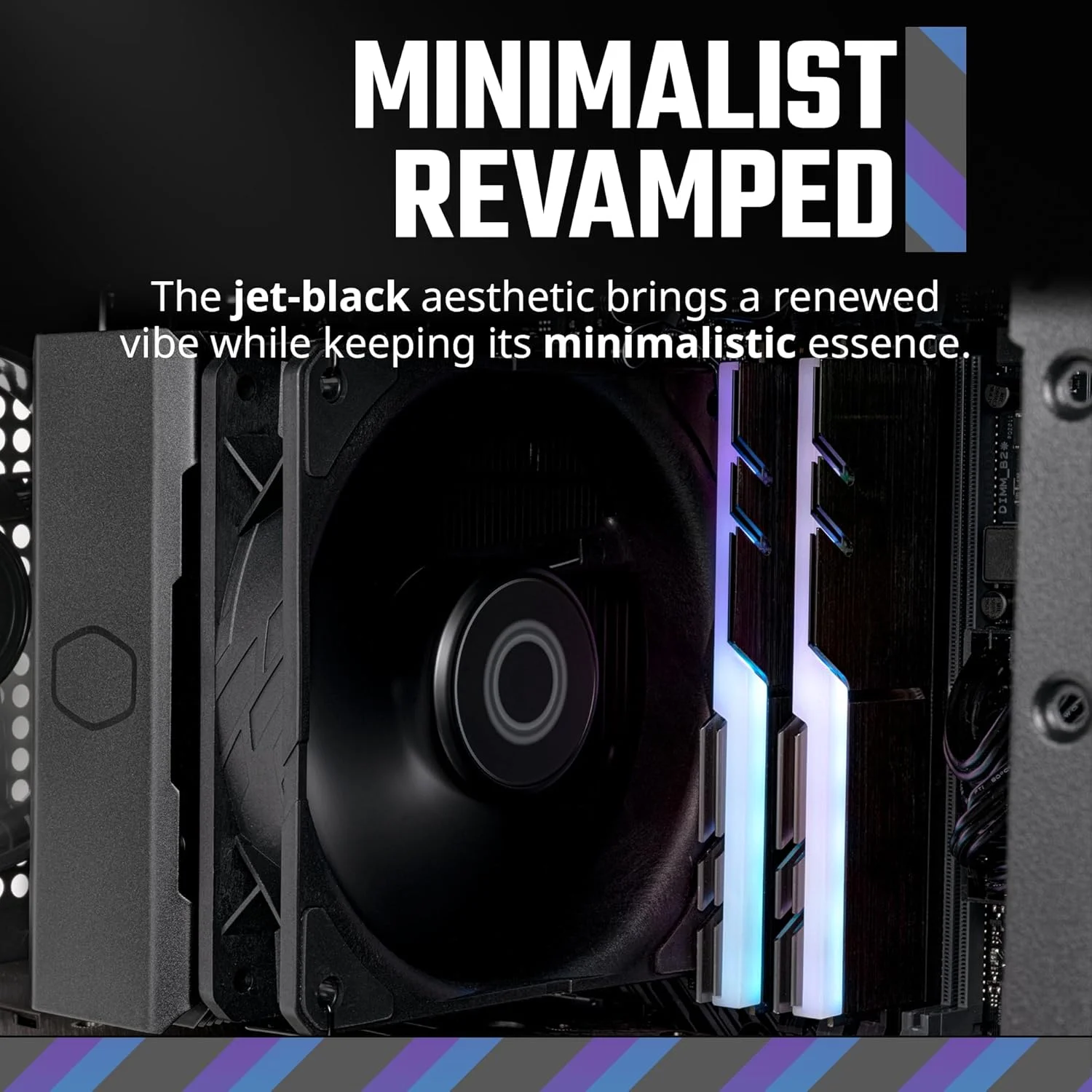 خنک کننده بادی پردازنده Cooler Master Hyper 212 Black، فن SickleFlow 120 Edge PWM، پوشش بالایی آلومینیومی، 4 لوله حرارتی مسی، ارتفاع 152 میلی متر، براکت های AMD Ryzen AM5|AM4، Intel LGA 1851|1700|1200 خنک کننده بادی پردازنده Cooler Master Hyper 212 Black، فن SickleFlow 120 Edge PWM، پوشش بالایی آلومینیومی، 4 لوله حرارتی مسی، ارتفاع 152 میلی متر، براکت های AMD Ryzen AM5|AM4، Intel LGA 1851|1700|1200