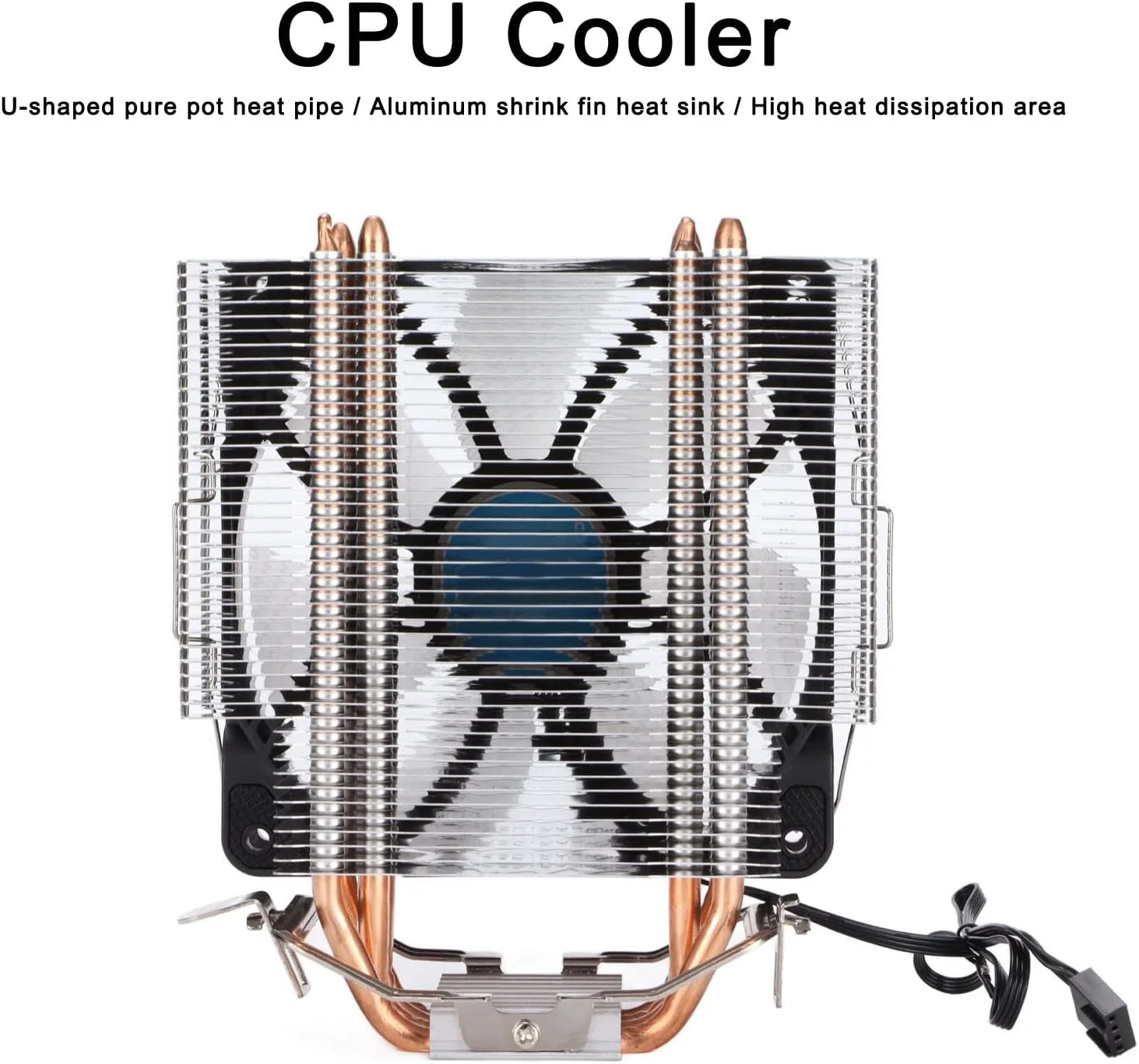 خنک کننده پردازنده، فن خنک کننده رادیاتور هوای پردازنده PWM 120 میلی متری DC 12 ولت، چهار لوله مسی، با نورهای RGB، پشتیبانی از اینتل/برای AMD یونیورسال خنک کننده پردازنده، فن خنک کننده رادیاتور هوای پردازنده PWM 120 میلی متری DC 12 ولت، چهار لوله مسی، با نورهای RGB، پشتیبانی از اینتل/برای AMD یونیورسال