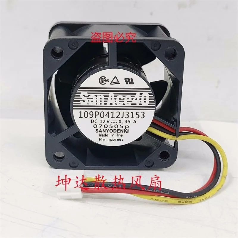 فن خنک کننده پردازنده جدید برای Sanyo 109P0412J3153 12V 0.35A فن با حجم هوای بالا بلبرینگ دوتایی 4028 4cm