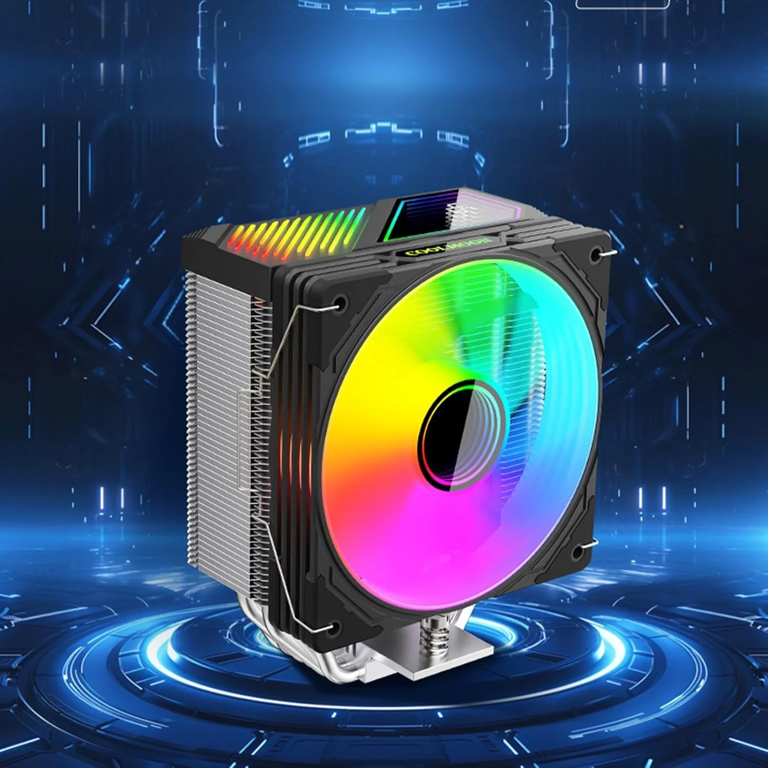 خنک کننده بادی پردازنده ARGB با 6 لوله حرارتی، فن کامپیوتر قابل جابجایی، نصب آسان، فن خنک کننده ARGB بی صدا برای LGA 1851/1700
