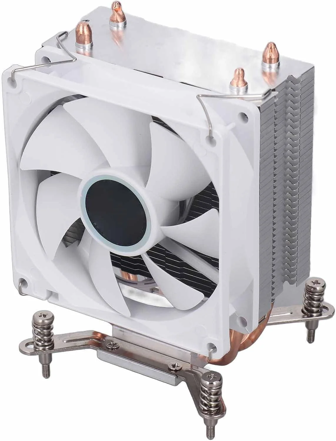 فن خنک کننده 3.54 اینچی 12 ولت DC 2000 دور در دقیقه، 2 لوله حرارتی، خنک کننده هوای CPU بی صدا برای 775 1150، سازگار با جک های AM3 AM4