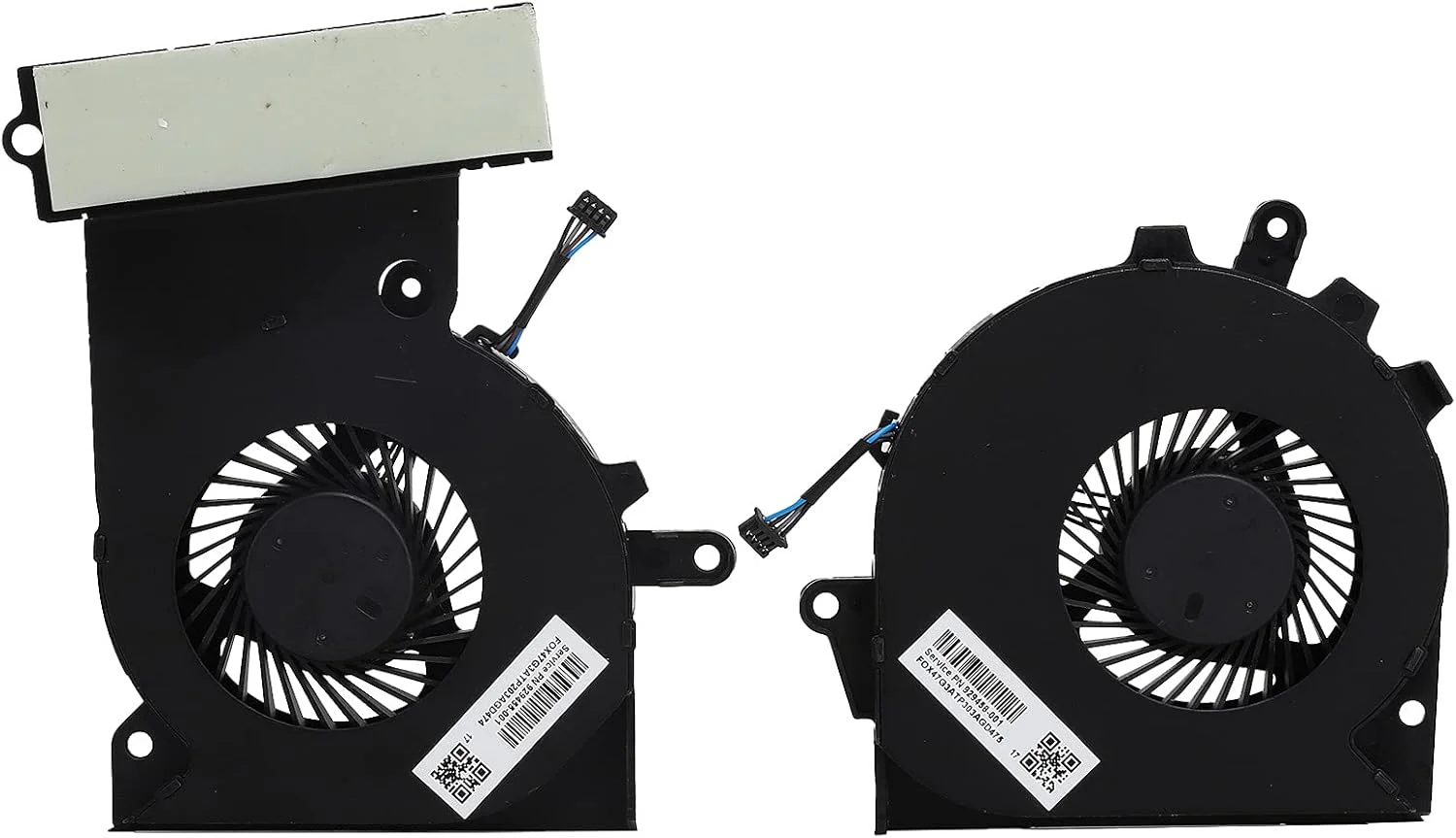 فن خنک کننده پردازنده، 2 عدد فن خنک کننده هوا پردازنده با اتصال برق 4 سیم، خنک کننده کیس کامپیوتر آلیاژ آلومینیوم، برای HP OMEN 15-ce/17-an