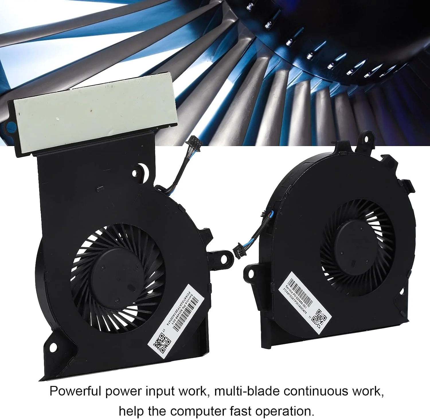 فن خنک کننده پردازنده، 2 عدد فن خنک کننده هوا پردازنده با اتصال برق 4 سیم، خنک کننده کیس کامپیوتر آلیاژ آلومینیوم، برای HP OMEN 15-ce/17-an فن خنک کننده پردازنده، 2 عدد فن خنک کننده هوا پردازنده با اتصال برق 4 سیم، خنک کننده کیس کامپیوتر آلیاژ آلومینیوم، برای HP OMEN 15-ce/17-an