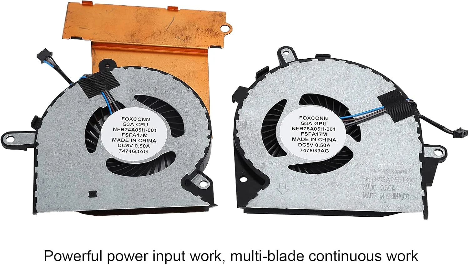 فن خنک کننده پردازنده، 2 عدد فن خنک کننده هوا پردازنده با اتصال برق 4 سیم، خنک کننده کیس کامپیوتر آلیاژ آلومینیوم، برای HP OMEN 15-ce/17-an فن خنک کننده پردازنده، 2 عدد فن خنک کننده هوا پردازنده با اتصال برق 4 سیم، خنک کننده کیس کامپیوتر آلیاژ آلومینیوم، برای HP OMEN 15-ce/17-an