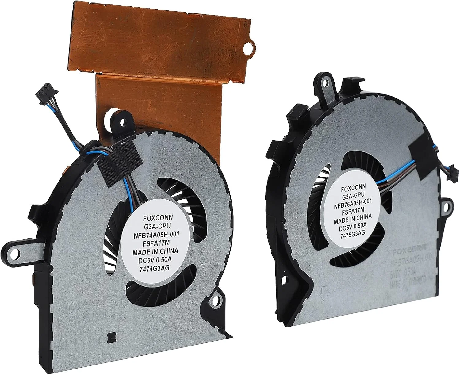 فن خنک کننده پردازنده، 2 عدد فن خنک کننده هوا پردازنده با اتصال برق 4 سیم، خنک کننده کیس کامپیوتر آلیاژ آلومینیوم، برای HP OMEN 15-ce/17-an فن خنک کننده پردازنده، 2 عدد فن خنک کننده هوا پردازنده با اتصال برق 4 سیم، خنک کننده کیس کامپیوتر آلیاژ آلومینیوم، برای HP OMEN 15-ce/17-an