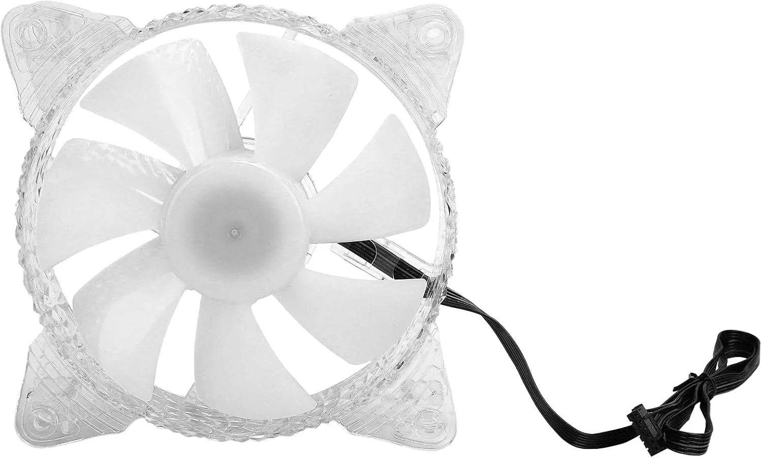 فن خنک کننده پردازنده، خنک کننده چند رنگی پردازنده RGB 12V DC 6 پین با کنترل از راه دور فن خنک کننده کیس کامپیوتر (قاب گرد RGB)