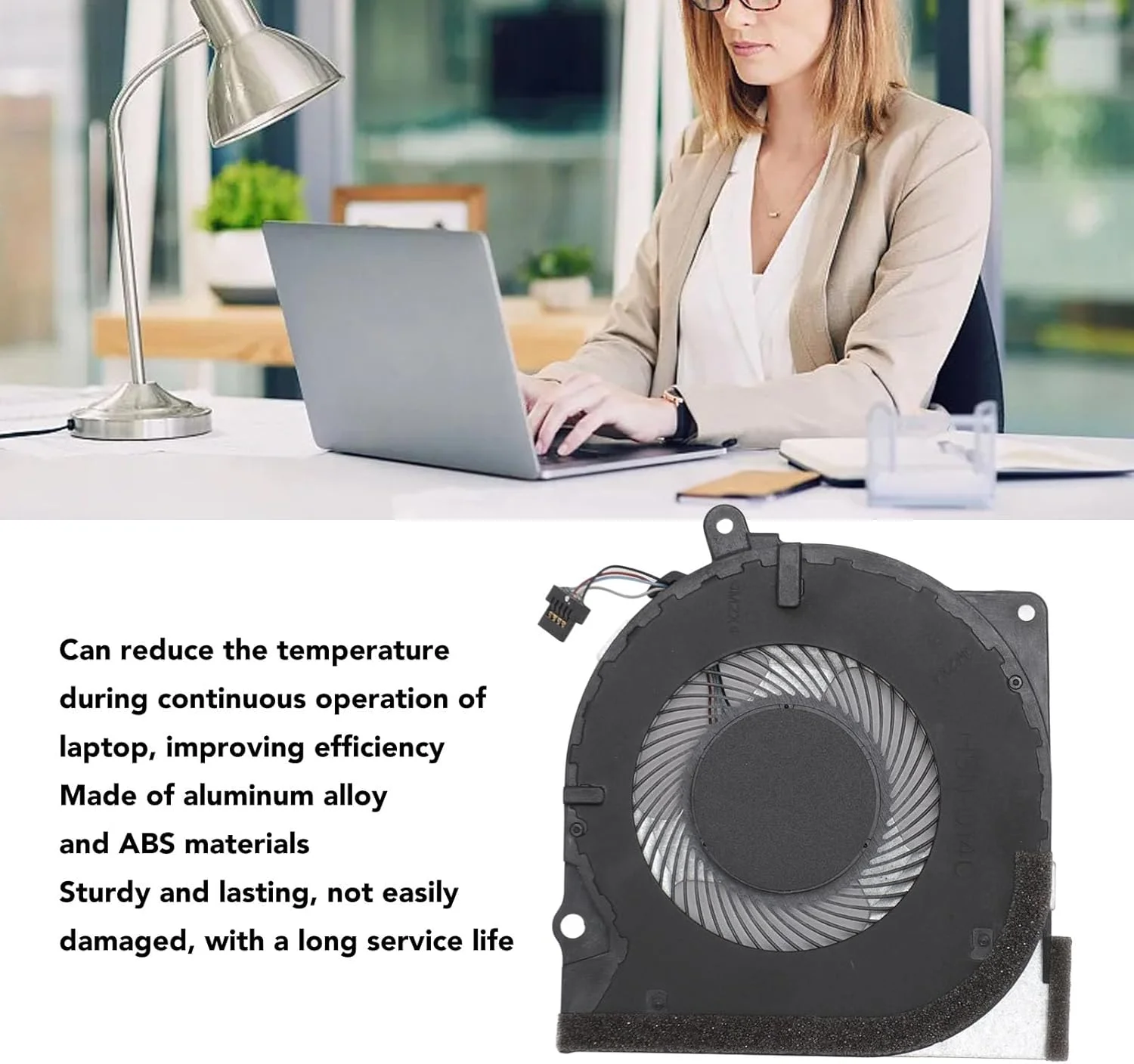 فن خنک کننده پردازنده، فن خنک کننده هوای پردازنده لپ تاپ 4 پین با اتلاف حرارت کارآمد، خنک کننده لپ تاپ قابل جابجایی برای سری Probook 430 G6 DC5V 0.5A، جمع و جور و سبک فن خنک کننده پردازنده، فن خنک کننده هوای پردازنده لپ تاپ 4 پین با اتلاف حرارت کارآمد، خنک کننده لپ تاپ قابل جابجایی برای سری Probook 430 G6 DC5V 0.5A، جمع و جور و سبک