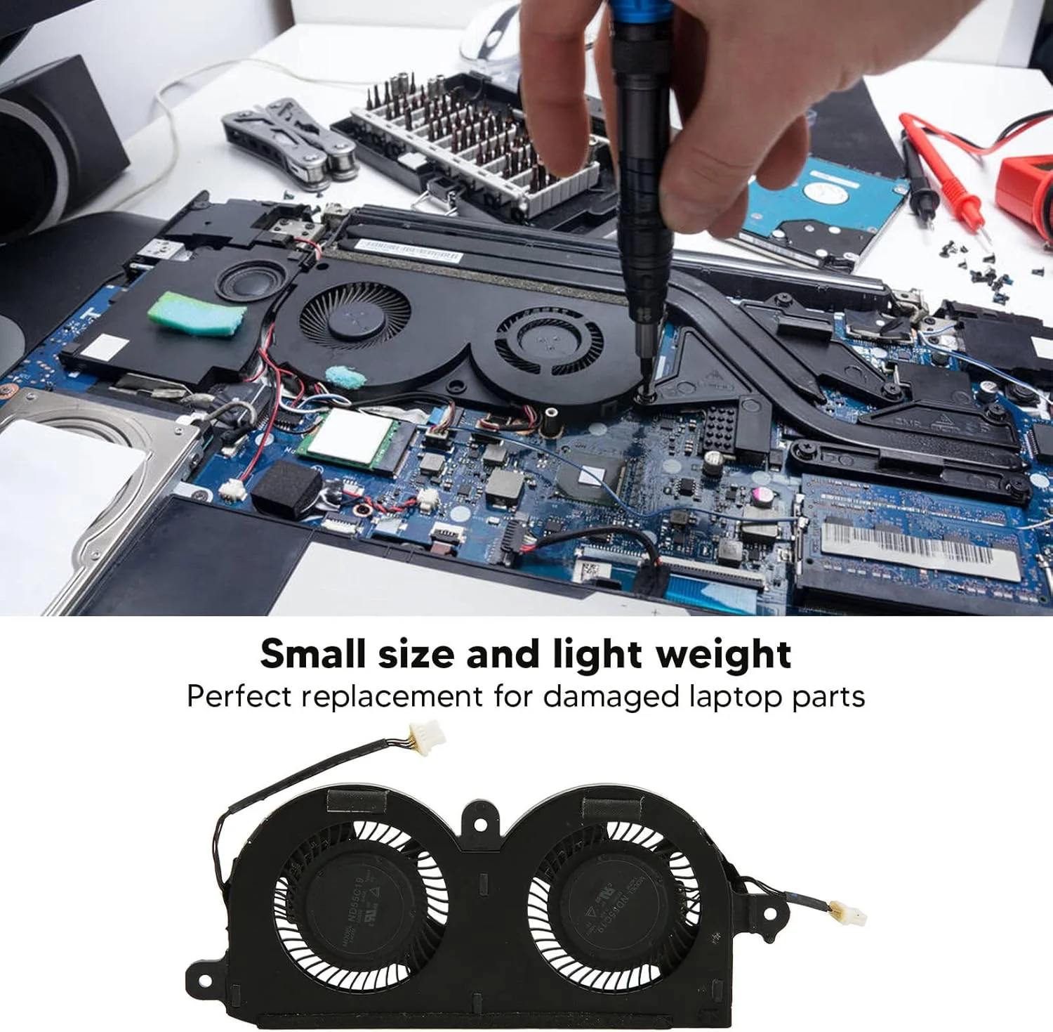 فن خنک کننده پردازنده، فن خنک کننده پردازنده لپ تاپ قابل حمل 4 پین، نصب و جداسازی آسان، مناسب برای Dell XPS 13 9370 9380 0980WH 980WH ND55C19 16M01 فن خنک کننده پردازنده، فن خنک کننده پردازنده لپ تاپ قابل حمل 4 پین، نصب و جداسازی آسان، مناسب برای Dell XPS 13 9370 9380 0980WH 980WH ND55C19 16M01
