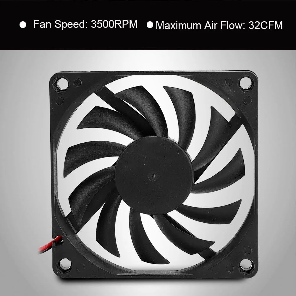 دو عدد فن خنک کننده پردازنده، فن های 8 سانتی متری مینی و طراحی یاتاقان آستینی، هیت سینک فن های پردازنده بی صدا با نویز کم برای کامپیوتر PC مشکی دو عدد فن خنک کننده پردازنده، فن های 8 سانتی متری مینی و طراحی یاتاقان آستینی، هیت سینک فن های پردازنده بی صدا با نویز کم برای کامپیوتر PC مشکی