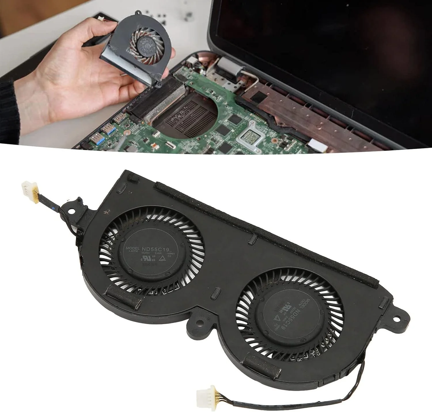 فن خنک کننده پردازنده، فن خنک کننده پردازنده لپ تاپ قابل حمل 4 پین، نصب و جداسازی آسان، مناسب برای Dell XPS 13 9370 9380 0980WH 980WH ND55C19 16M01 فن خنک کننده پردازنده، فن خنک کننده پردازنده لپ تاپ قابل حمل 4 پین، نصب و جداسازی آسان، مناسب برای Dell XPS 13 9370 9380 0980WH 980WH ND55C19 16M01