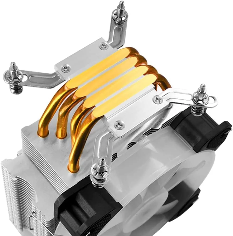 فن خنک کننده پردازنده کولمون با کارایی بالا، 3 پین، 4 لوله حرارتی برای پلتفرم مشترک اینتل و ای ام دی، فن بی صدا و رادیاتور