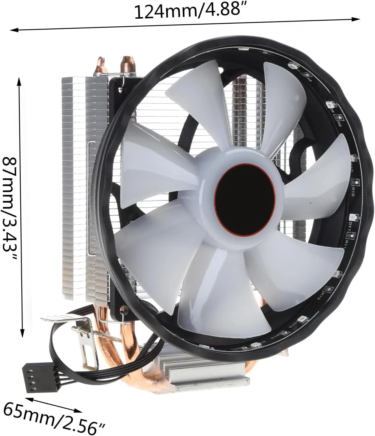 خنک کننده پردازنده با لوله حرارتی مسی، فن خنک کننده سبک 90 میلی متری، رادیاتور هیت سینک LGA 2011 برای فن خنک کننده سبک