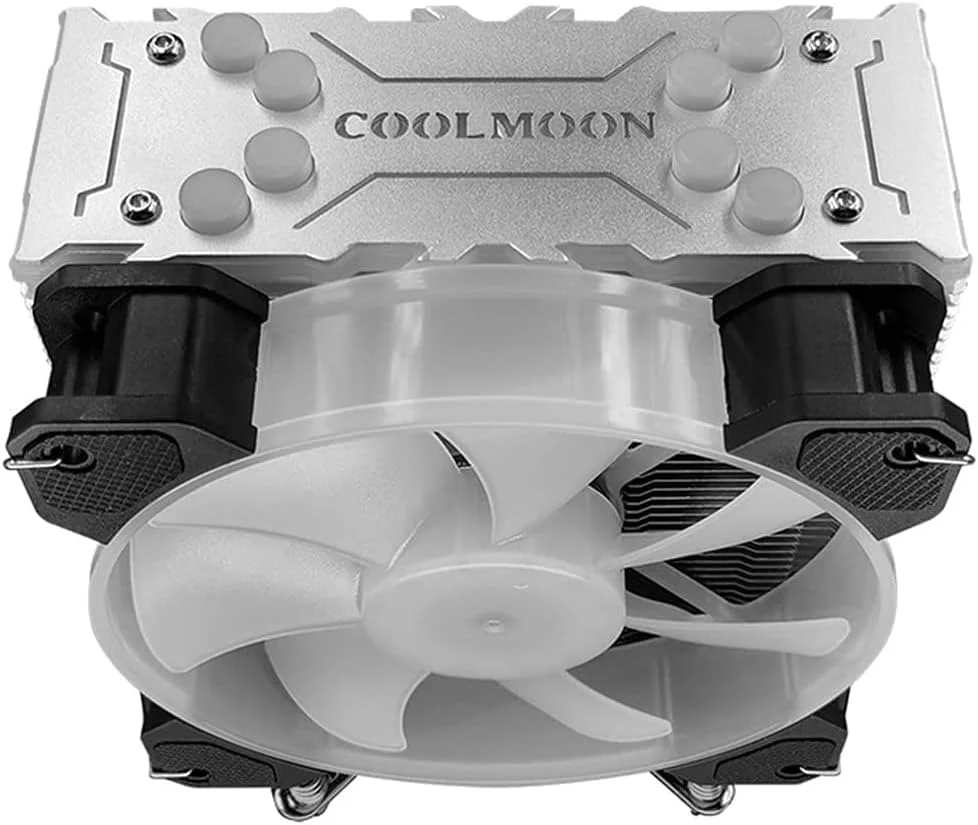 فن خنک کننده پردازنده کولمون با کارایی بالا، 3 پین، 4 لوله حرارتی برای پلتفرم مشترک اینتل و ای ام دی، فن بی صدا و رادیاتور