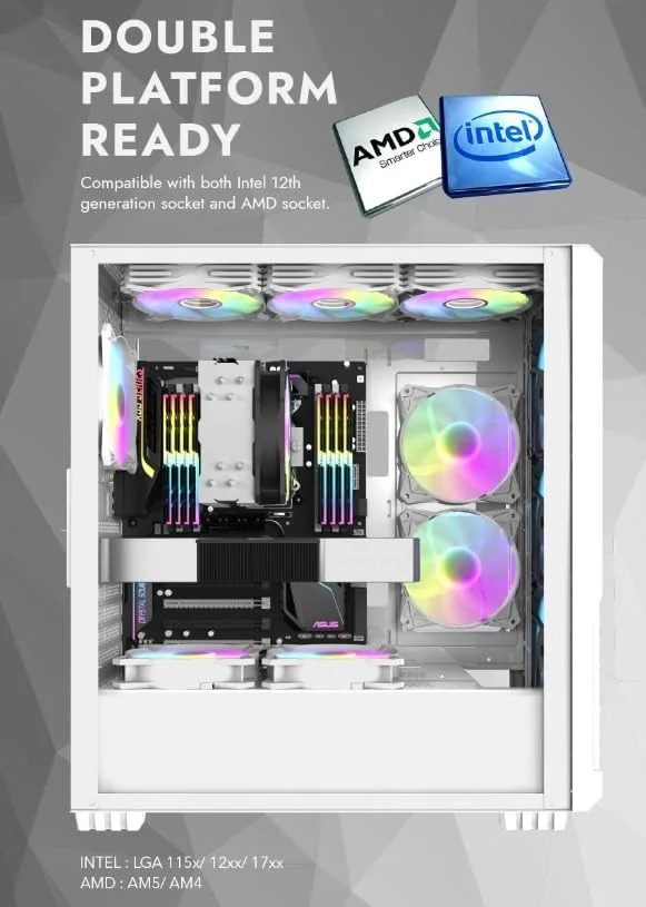 خنک کننده پردازنده بادی دارک فلش Storm Z4 ARGB با کنترل PWM، پشتیبانی از جدیدترین پردازنده های Intel: 1700 AMD: AM5، دارای 4 لوله حرارتی مسی، توان حرارتی 200W، سرعت فن تا 1600 دور در دقیقه، پره های آلومینیومی، خنک کننده پردازنده با صدای کم 24.3 dBA