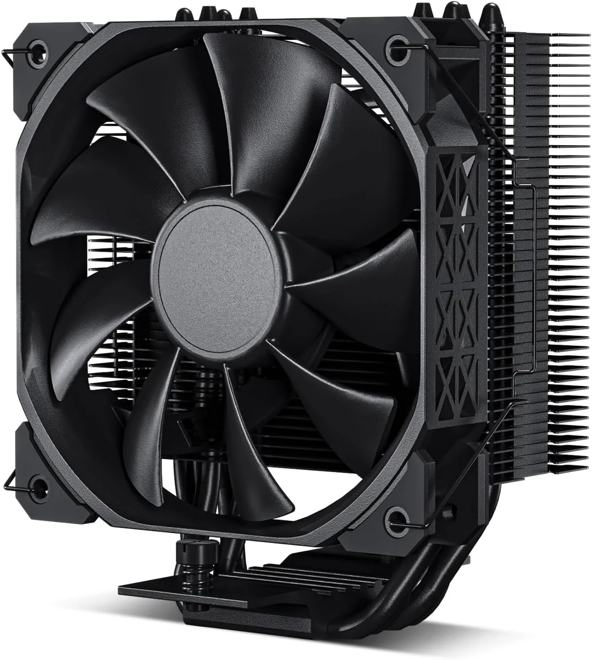 خنک کننده بادی پردازنده DARKROCK PX-4 با 4 لوله حرارتی مسی و فن PWM 120 میلی متری - توان حرارتی 180 وات، سرعت 1800 دور در دقیقه با سطح نویز پایین 22.3dBA - ایده آل برای رایانه های شخصی گیمینگ با عملکرد بالا - Intel LGA 1700/1200/115X, AMD AM5/AMD4