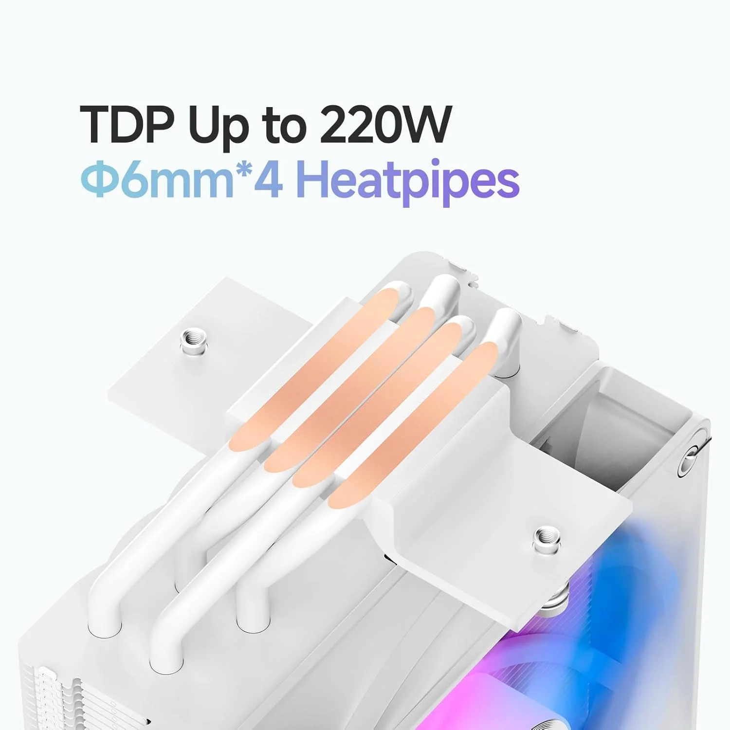 خنک کننده پردازنده Delta A40 ARGB، خنک کننده بادی پردازنده با عملکرد ARGB، فن PWM بی صدا با بلبرینگ هیدرولیک 120 میلی متری، 4 لوله حرارتی مسی، فن خنک کننده پردازنده کامپیوتر برای AMD AM4/AM5، Intel LGA 115X/1200/1700/1851، سفید خنک کننده پردازنده Delta A40 ARGB، خنک کننده بادی پردازنده با عملکرد ARGB، فن PWM بی صدا با بلبرینگ هیدرولیک 120 میلی متری، 4 لوله حرارتی مسی، فن خنک کننده پردازنده کامپیوتر برای AMD AM4/AM5، Intel LGA 115X/1200/1700/1851، سفید