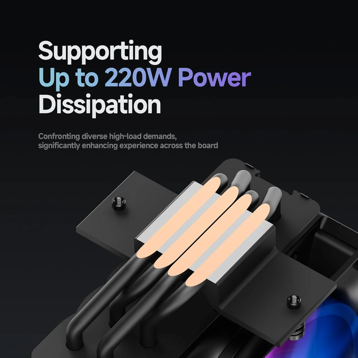 خنک کننده پردازنده دلتا A40، عملکرد بالا 260 وات TDP، 6 لوله حرارتی مسی، دو برج خنک کننده ARGB پردازنده با فن های 120 میلی متری PWM ARGB برای Intel 1851/1700/1150/1151/1200، AMD Am4/Am5 (خنک کننده پردازنده دلتا A40 ARGB)