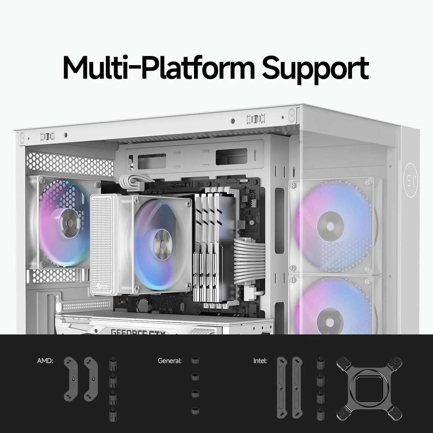 خنک کننده پردازنده Delta A40 ARGB، خنک کننده بادی پردازنده با عملکرد ARGB، فن PWM بی صدا با بلبرینگ هیدرولیک 120 میلی متری، 4 لوله حرارتی مسی، فن خنک کننده پردازنده کامپیوتر برای AMD AM4/AM5، Intel LGA 115X/1200/1700/1851، سفید خنک کننده پردازنده Delta A40 ARGB، خنک کننده بادی پردازنده با عملکرد ARGB، فن PWM بی صدا با بلبرینگ هیدرولیک 120 میلی متری، 4 لوله حرارتی مسی، فن خنک کننده پردازنده کامپیوتر برای AMD AM4/AM5، Intel LGA 115X/1200/1700/1851، سفید