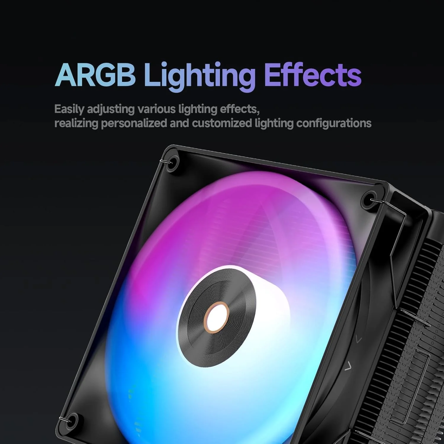 خنک کننده پردازنده دلتا A40، عملکرد بالا 260 وات TDP، 6 لوله حرارتی مسی، دو برج خنک کننده ARGB پردازنده با فن های 120 میلی متری PWM ARGB برای Intel 1851/1700/1150/1151/1200، AMD Am4/Am5 (خنک کننده پردازنده دلتا A40 ARGB)