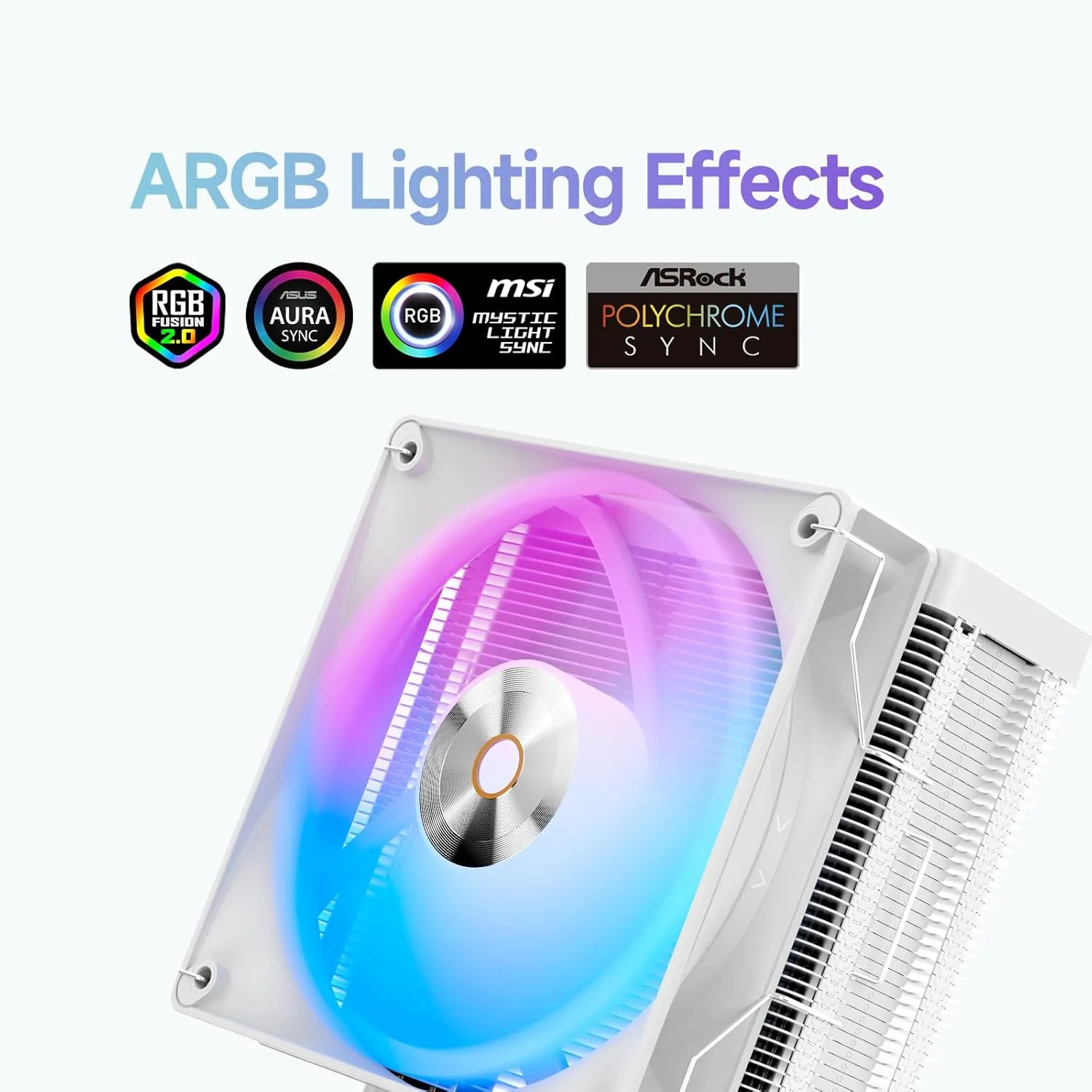 خنک کننده پردازنده Delta A40 ARGB، خنک کننده بادی پردازنده با عملکرد ARGB، فن PWM بی صدا با بلبرینگ هیدرولیک 120 میلی متری، 4 لوله حرارتی مسی، فن خنک کننده پردازنده کامپیوتر برای AMD AM4/AM5، Intel LGA 115X/1200/1700/1851، سفید خنک کننده پردازنده Delta A40 ARGB، خنک کننده بادی پردازنده با عملکرد ARGB، فن PWM بی صدا با بلبرینگ هیدرولیک 120 میلی متری، 4 لوله حرارتی مسی، فن خنک کننده پردازنده کامپیوتر برای AMD AM4/AM5، Intel LGA 115X/1200/1700/1851، سفید