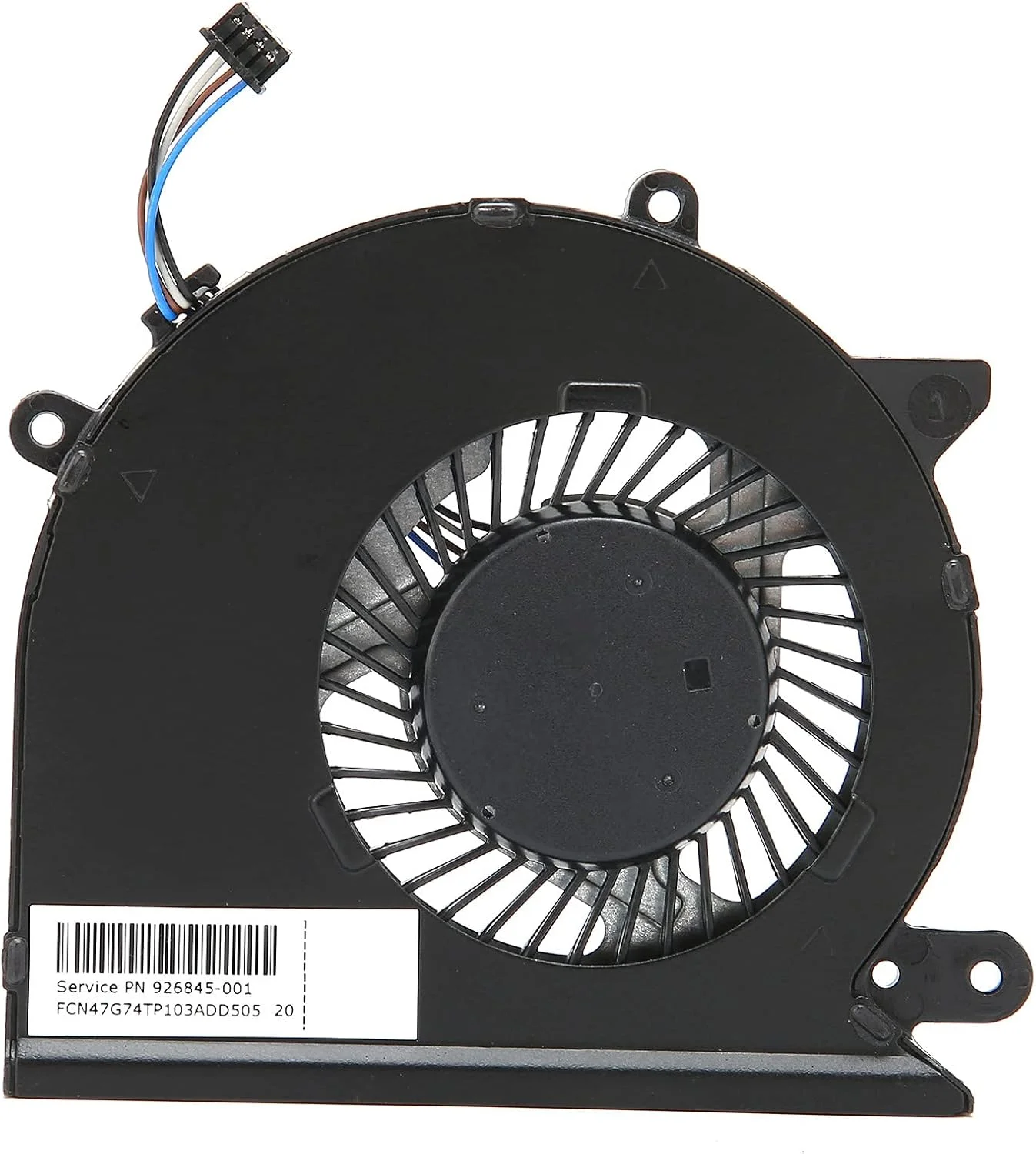 فن خنک کننده پردازنده، خنک کننده بادی پردازنده 4 پین، رادیاتور خنک کننده کامپیوتر با اتلاف حرارت قوی، برای HP Pavilion 15-cd / 15-cc / 17-ar/Tpn-q190