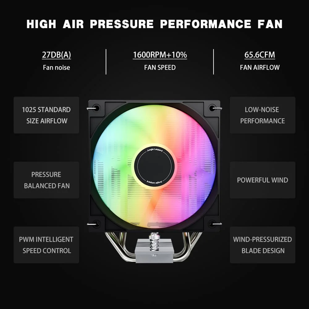 خنک کننده پردازنده دیجیتال AF400s RGB با 4 لوله حرارتی تماسی مستقیم، فن 120 میلی متری RGB، همگام سازی نور ARGB با مادربرد، 4 پین RGB برای AMD AM4/AM5 & Ryzen/Intel LGA 1700 115X، مشکی خنک کننده پردازنده دیجیتال AF400s RGB با 4 لوله حرارتی تماسی مستقیم، فن 120 میلی متری RGB، همگام سازی نور ARGB با مادربرد، 4 پین RGB برای AMD AM4/AM5 & Ryzen/Intel LGA 1700 115X، مشکی