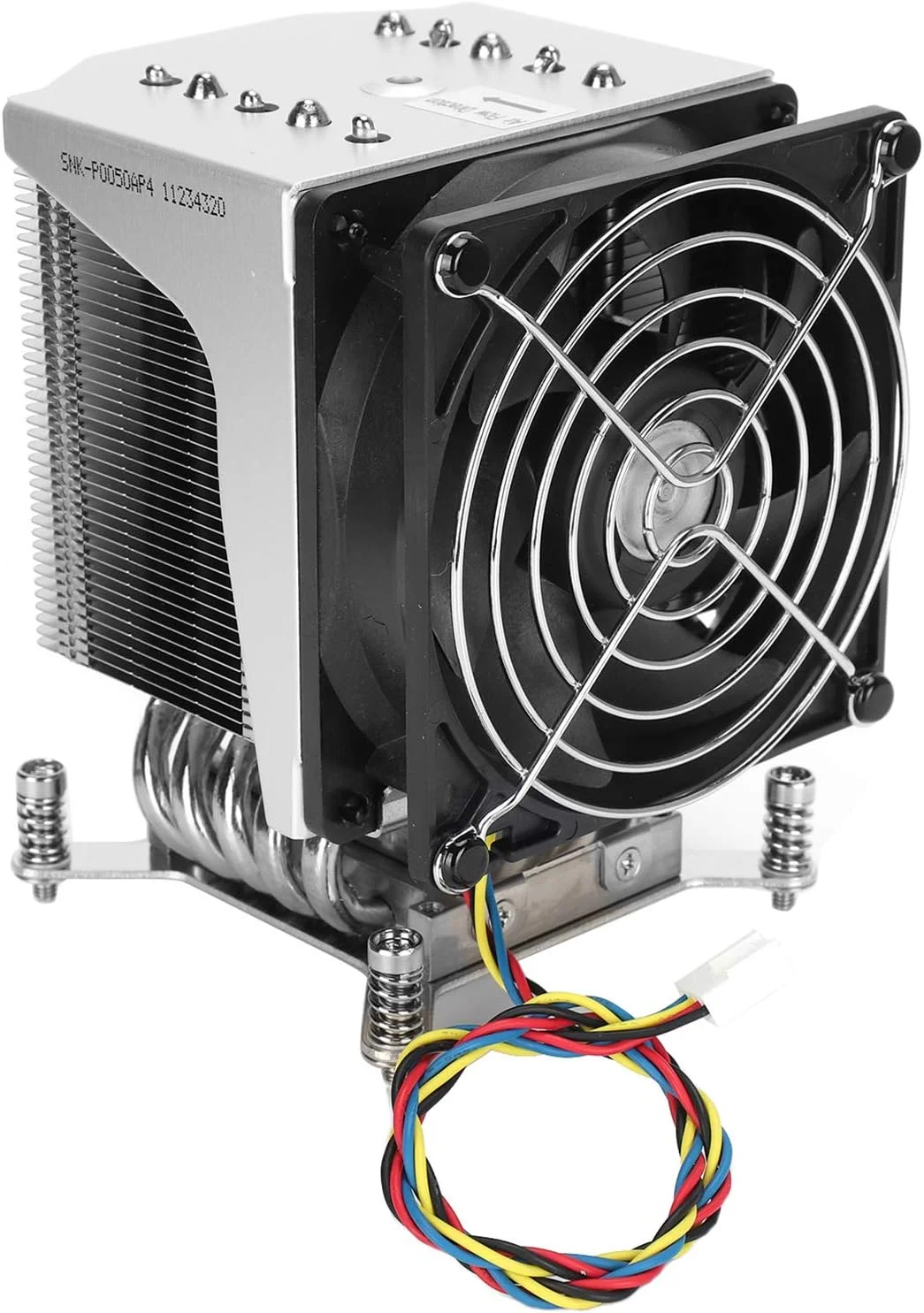 خنک کننده پردازنده Dilwe SNK P0050AP4، فن PWM کم صدا 4 پین، هیت سینک خنک کننده هوای پردازنده 3800 دور در دقیقه برای سری Xeon E5-1600 / E5-1600 V2 / E5-1600 V3 / E5-2600