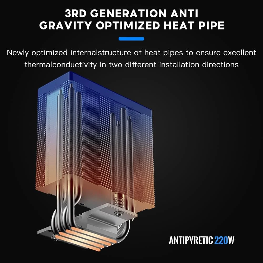 خنک کننده پردازنده دیجیتال AF400s RGB با 4 لوله حرارتی تماسی مستقیم، فن 120 میلی متری RGB، همگام سازی نور ARGB با مادربرد، 4 پین RGB برای AMD AM4/AM5 & Ryzen/Intel LGA 1700 115X، مشکی خنک کننده پردازنده دیجیتال AF400s RGB با 4 لوله حرارتی تماسی مستقیم، فن 120 میلی متری RGB، همگام سازی نور ARGB با مادربرد، 4 پین RGB برای AMD AM4/AM5 & Ryzen/Intel LGA 1700 115X، مشکی