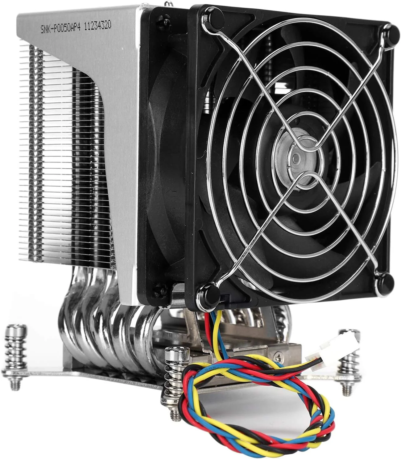 خنک کننده پردازنده Dilwe SNK P0050AP4، فن PWM کم صدا 4 پین، هیت سینک خنک کننده هوای پردازنده 3800 دور در دقیقه برای سری Xeon E5-1600 / E5-1600 V2 / E5-1600 V3 / E5-2600