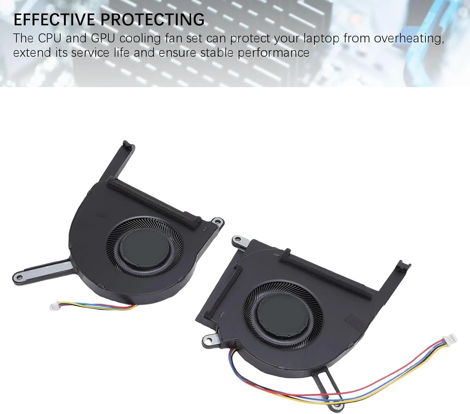 فن خنک کننده پردازنده و کارت گرافیک Yanmis، مناسب برای TUF Gaming FX507, FX507ZC, FX507ZE, FA507, FA507RE, FA507RC، خنک کننده کارآمد جایگزین پردازنده