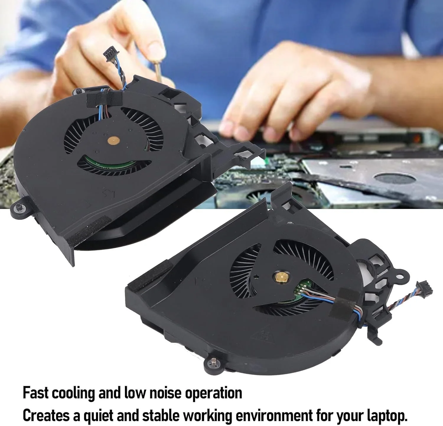 فن خنک کننده پردازنده و کارت گرافیک لپ تاپ Yanmis، مناسب برای Studio ZBook 15 ZBook 15 G6 Series L30894-001 L30895-001، جلوگیری از گرمای بیش از حد، عملکرد کم صدا