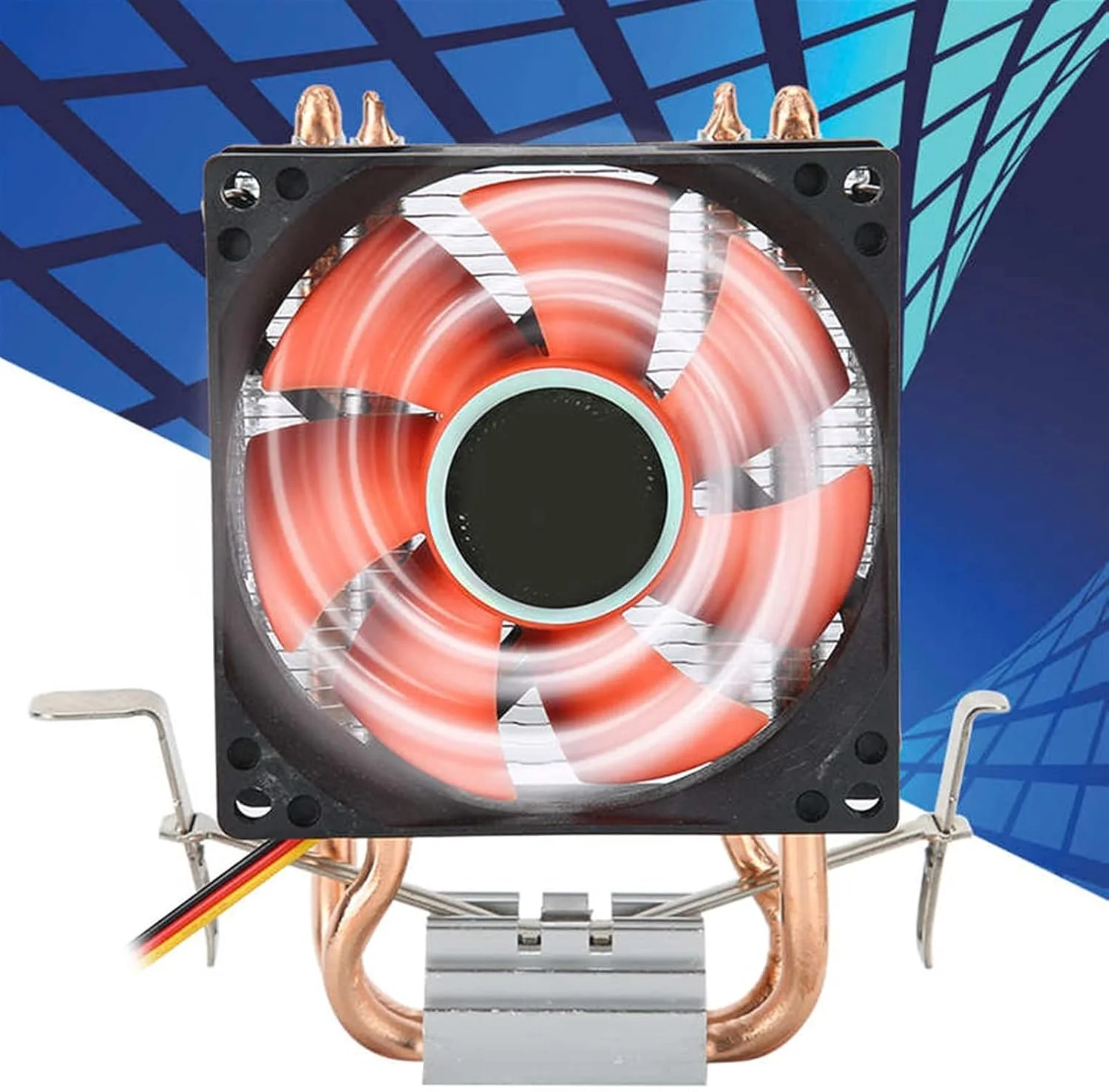 فن کیس کامپیوتر، 1 عدد مینی خنک کننده پردازنده، 2 لوله حرارتی با جریان هوای بالا و فن رادیاتور کم صدا برای 775AMD/1155Intel فن کیس کامپیوتر، 1 عدد مینی خنک کننده پردازنده، 2 لوله حرارتی با جریان هوای بالا و فن رادیاتور کم صدا برای 775AMD/1155Intel