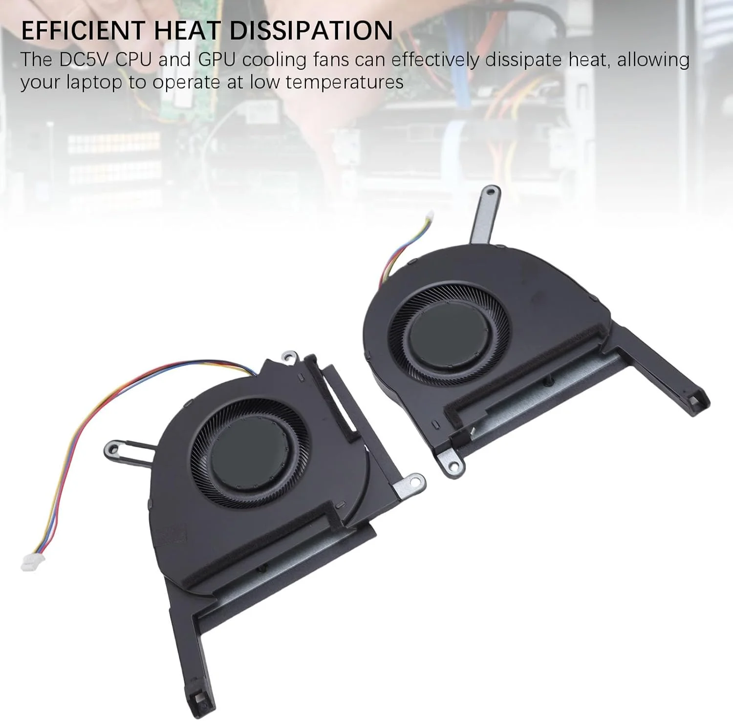فن خنک کننده پردازنده و کارت گرافیک Yanmis، مناسب برای TUF Gaming FX507, FX507ZC, FX507ZE, FA507, FA507RE, FA507RC، خنک کننده کارآمد جایگزین پردازنده