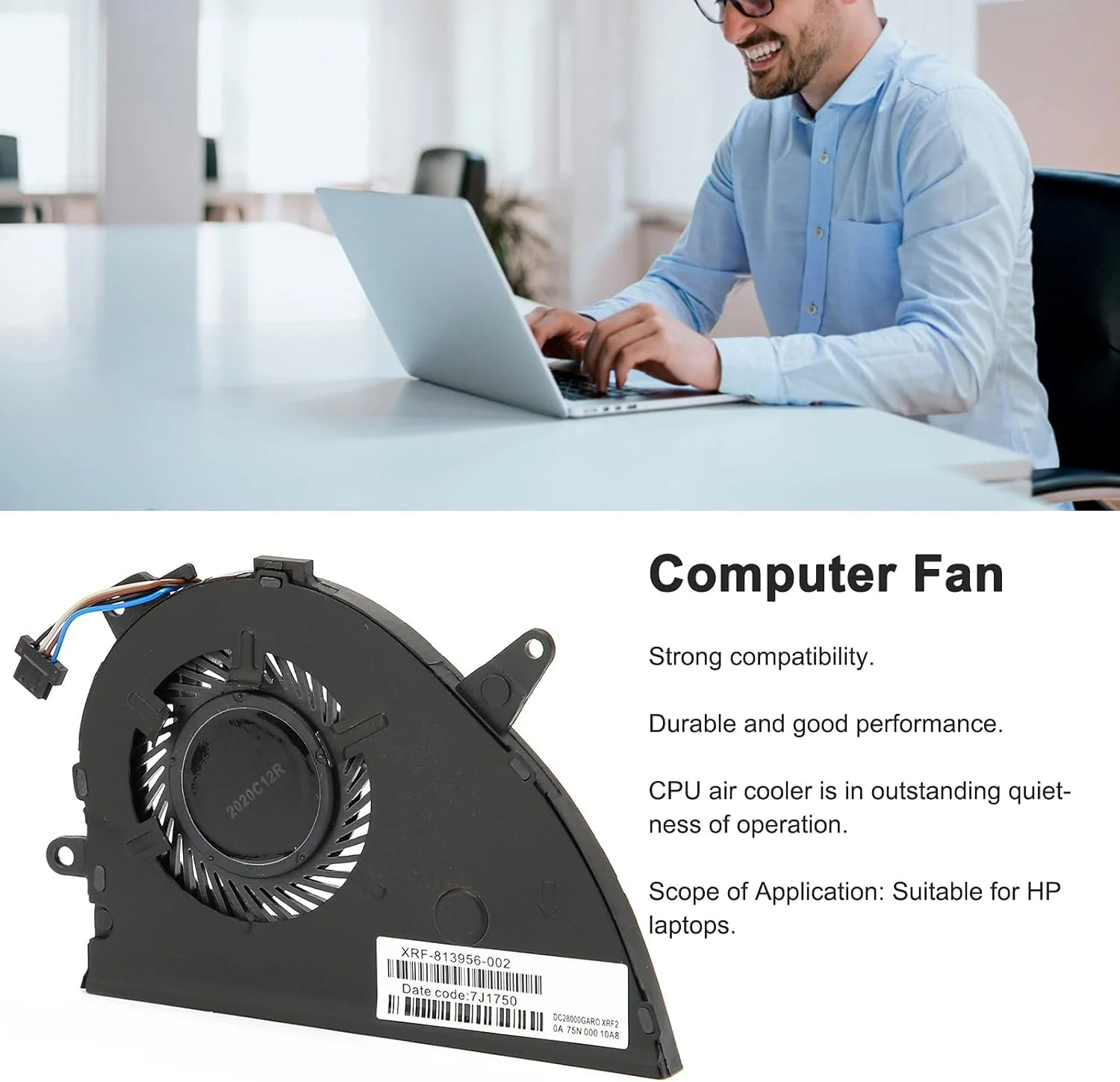 خنک کننده بادی پردازنده Cryfokt با اتصال برق 4 سیمه برای لپ تاپ، عملکرد خنک کننده