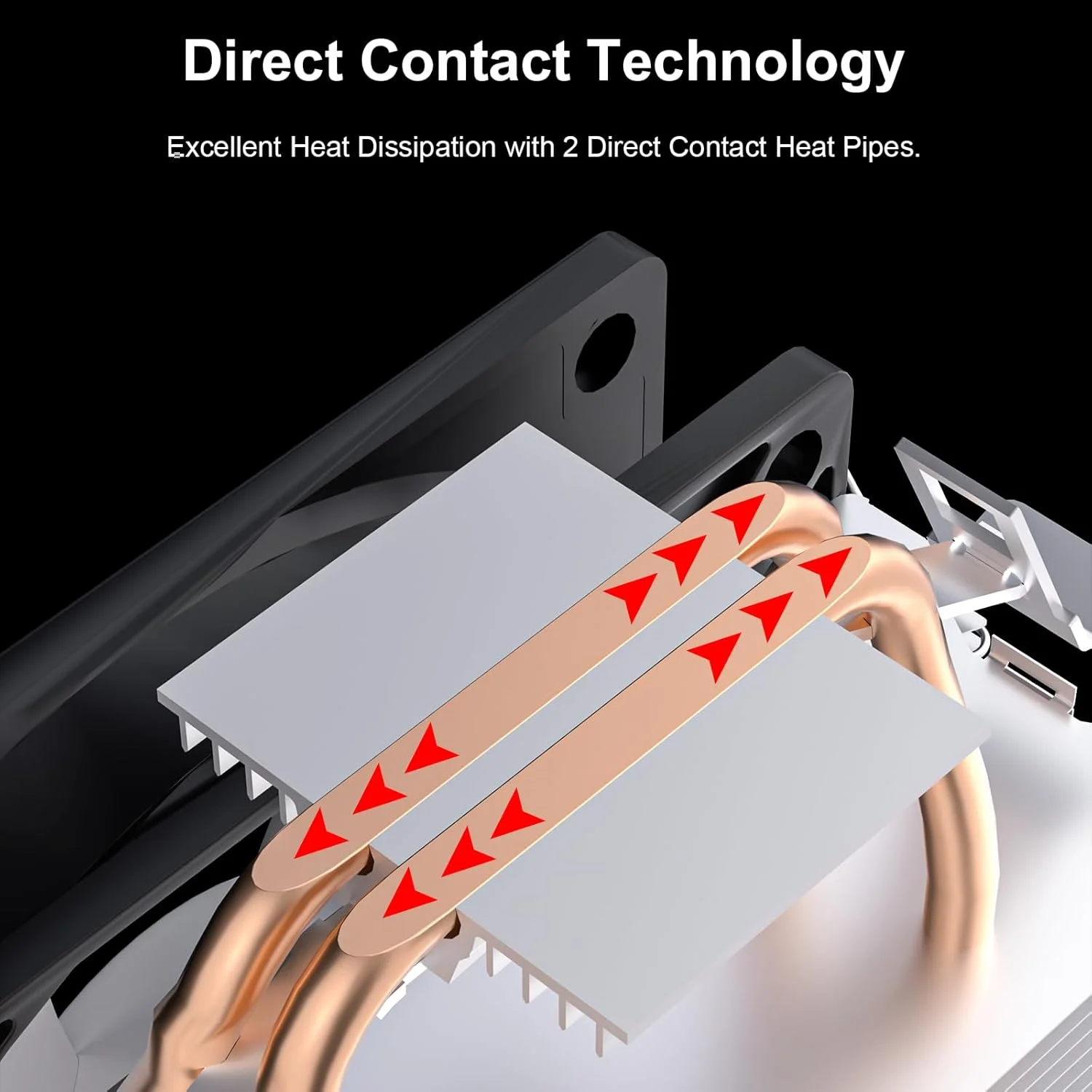 خنک کننده پردازنده DS ARGB مشکی، پشتیبانی از ASUS Aura و Mystic Light Control (سری C)