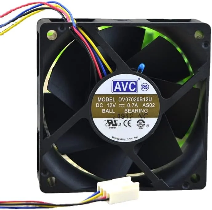 فن خنک کننده پردازنده AVC DV07020B12U 12 ولت 0.7 آمپر 7 سانتی متر 7020 با حجم هوای بالا PWM کنترل دما بلبرینگ دوبل 70×70×20 میلی متر فن خنک کننده پردازنده AVC DV07020B12U 12 ولت 0.7 آمپر 7 سانتی متر 7020 با حجم هوای بالا PWM کنترل دما بلبرینگ دوبل 70×70×20 میلی متر