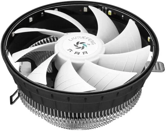 فن خنک کننده RGB کامپیوتر، LED، خنک کننده هوا، 120 میلی متر، 3 پین، نور RGB، خنک کننده پردازنده کامپیوتر 12 ولت (01)