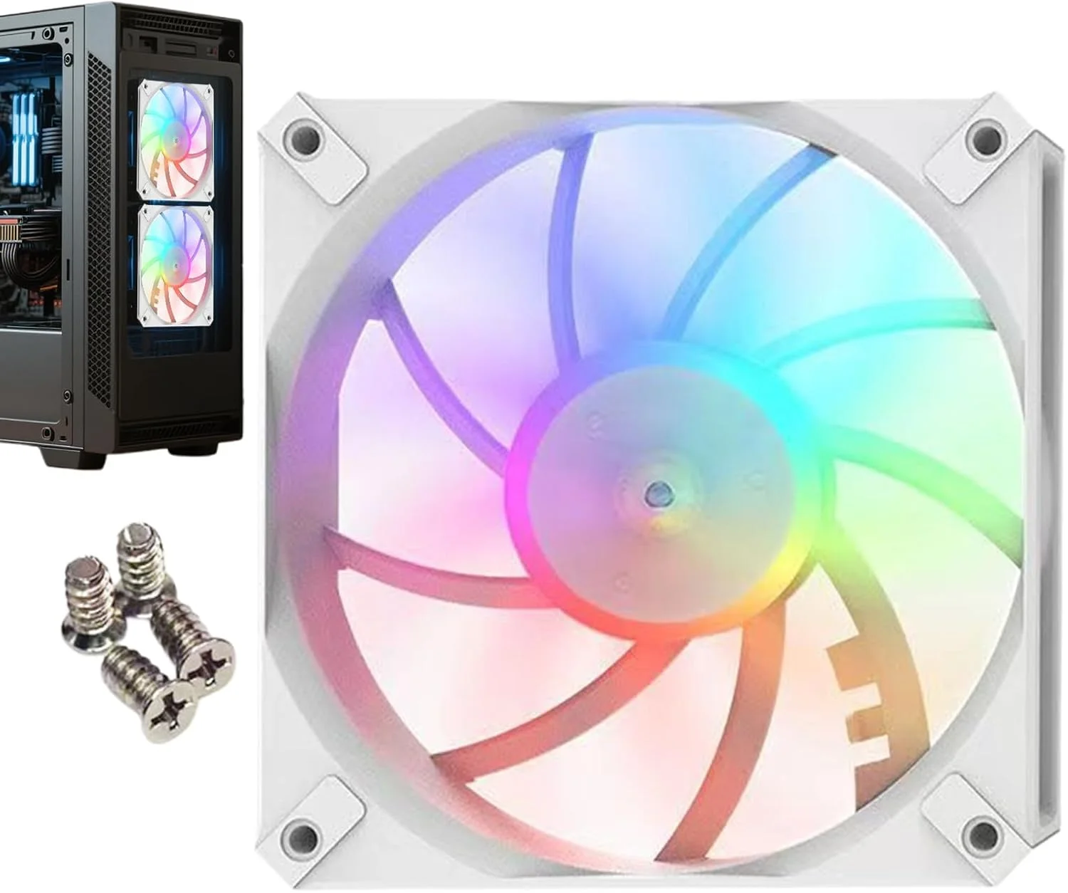 فن برای کامپیوتر - فن خنک کننده کامپیوتر، خنک کننده های باریک و بی صدای RGB برای ساخت کامپیوتر گیمینگ خانگی، ابزار بهینه سازی جریان هوا