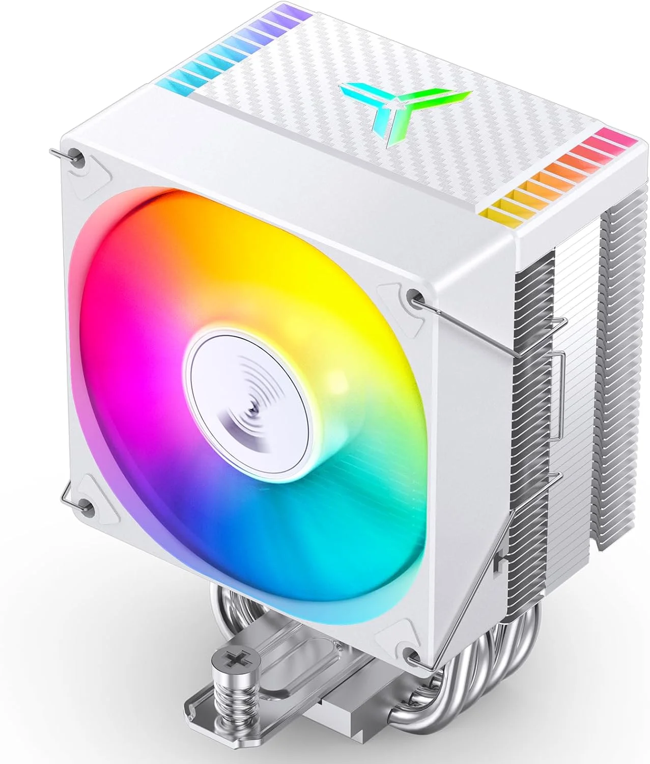 خنک کننده پردازنده JONSBO CR1400 EVO ARGB سفید، خنک کننده بادی سری ARGB Mute، ارتفاع فن پردازنده 130 میلی متر، خنک کننده کوچک پردازنده فن 92 میلی متری، رادیاتور برج هیت سینک هوا با 4 لوله حرارتی مسی، برای AM5/AM4 Intel LGA1851/1700