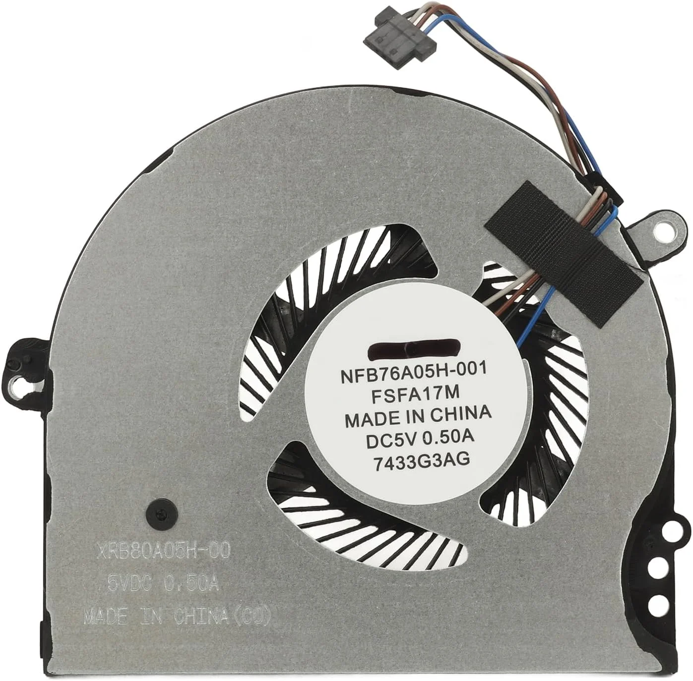 خنک کننده پردازنده Fockety، خنک کننده حرفه ای پردازنده با کانکتور برق 4 پین، فن خنک کننده جایگزین لپ تاپ DC 5V 0.5A برای Pavilion 14 BK 14 BP 15 CK013CA 15 CK000 CK