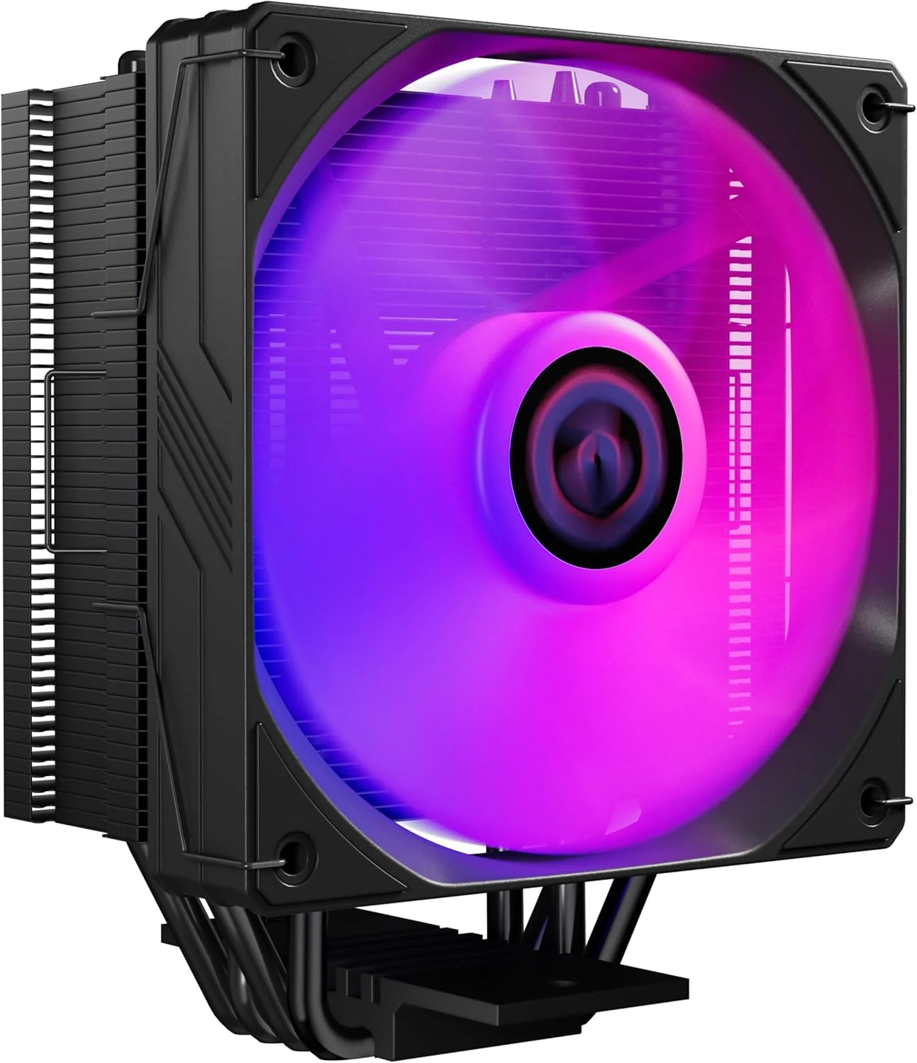 خنک کننده بادی پردازنده ST1-4 ARGB، دارای 4 لوله حرارتی، فن 120 میلی متری PWM، برای AMD AM4 / Intel LGA 1150/1151/1155/1156/1200/2011/2066 (مشکی)