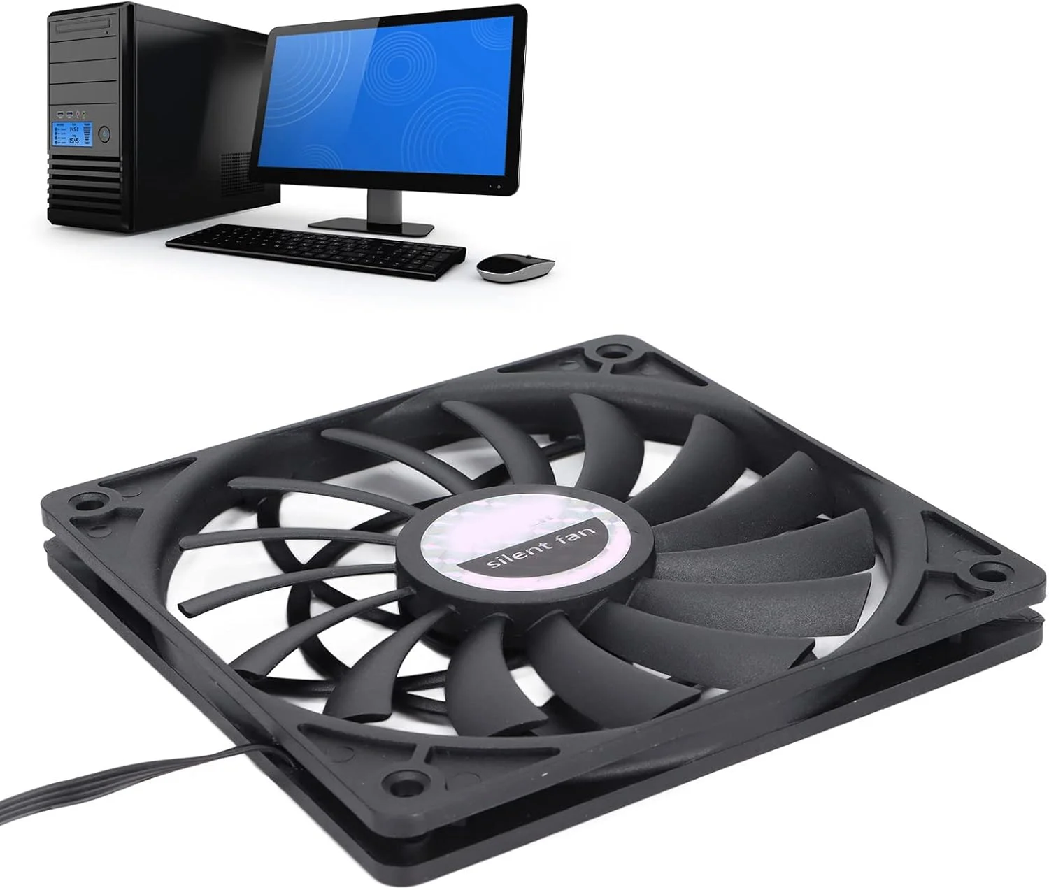 خنک کننده پردازنده، فن خنک کننده کامپیوتر با شبکه فلزی فوق العاده بی صدا و سازگار با محیط زیست، لوازم جانبی کامپیوتر
