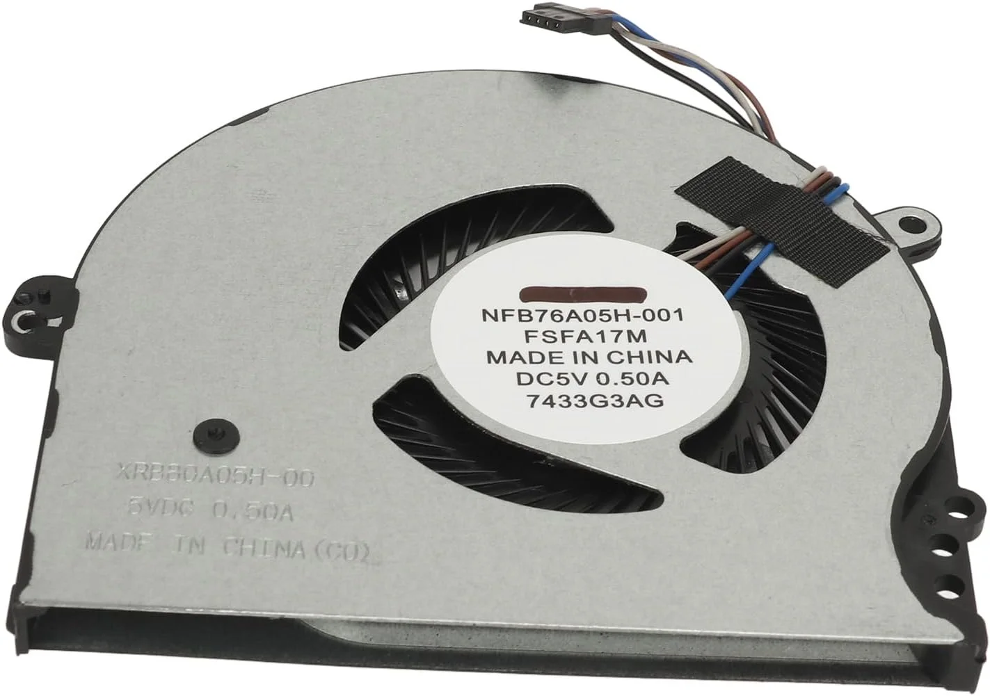 خنک کننده پردازنده Fockety، خنک کننده حرفه ای پردازنده با کانکتور برق 4 پین، فن خنک کننده جایگزین لپ تاپ DC 5V 0.5A برای Pavilion 14 BK 14 BP 15 CK013CA 15 CK000 CK