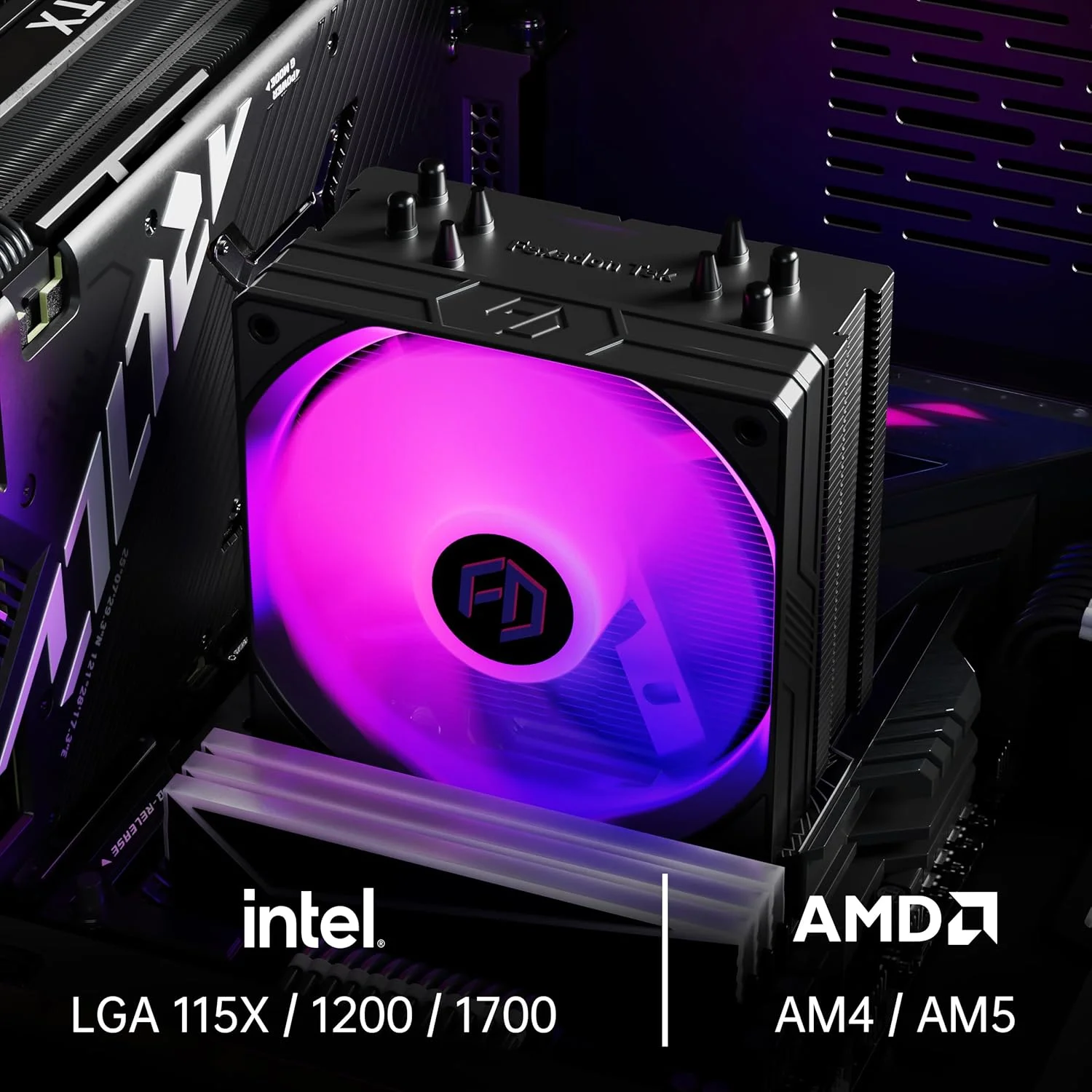 خنک کننده بادی پردازنده ST1-4 ARGB، دارای 4 لوله حرارتی، فن 120 میلی متری PWM، برای AMD AM4 / Intel LGA 1150/1151/1155/1156/1200/2011/2066 (مشکی) خنک کننده بادی پردازنده ST1-4 ARGB، دارای 4 لوله حرارتی، فن 120 میلی متری PWM، برای AMD AM4 / Intel LGA 1150/1151/1155/1156/1200/2011/2066 (مشکی)