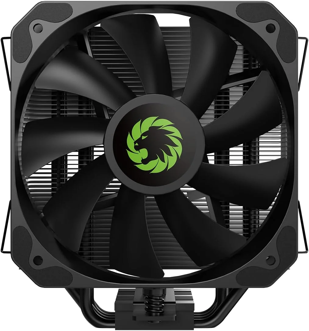 خنک کننده پردازنده گیم مکس سیگما 540 با توان حرارتی 200 وات، دارای 4 لوله حرارتی مسی 6 میلی متری و هیت سینک آلومینیومی، فن PWM مشکی 130 میلی متری برای Intel LGA1700 / 115X / 1200 و AMD AM4 / AM5 | مشکی/کروم