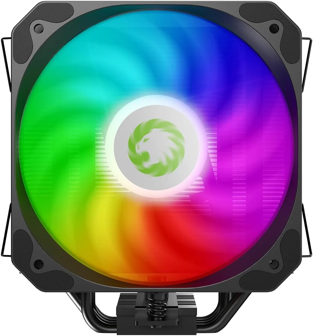 خنک کننده پردازنده بادی گیم مکس سیگما 540 ARGB با توان حرارتی 200 وات، 4 لوله حرارتی مسی 6 میلی متری و هیت سینک آلومینیومی، فن 130 میلی متری ARGB PWM برای Intel LGA1700 / 115X / 1200 و AMD AM4 / AM5 | مشکی