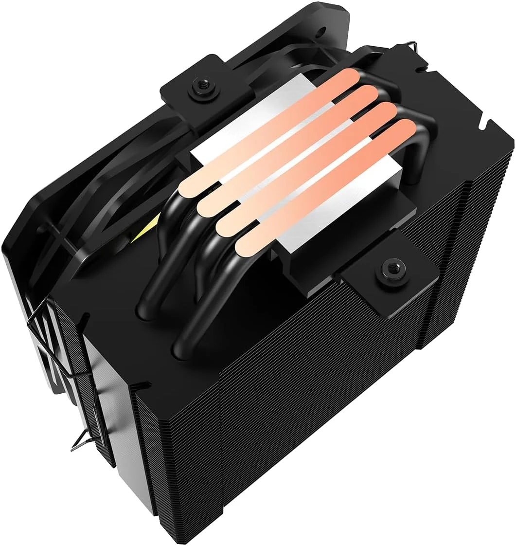 خنک کننده پردازنده بادی گیم مکس سیگما 540 ARGB با توان حرارتی 200 وات، 4 لوله حرارتی مسی 6 میلی متری و هیت سینک آلومینیومی، فن 130 میلی متری ARGB PWM برای Intel LGA1700 / 115X / 1200 و AMD AM4 / AM5 | مشکی