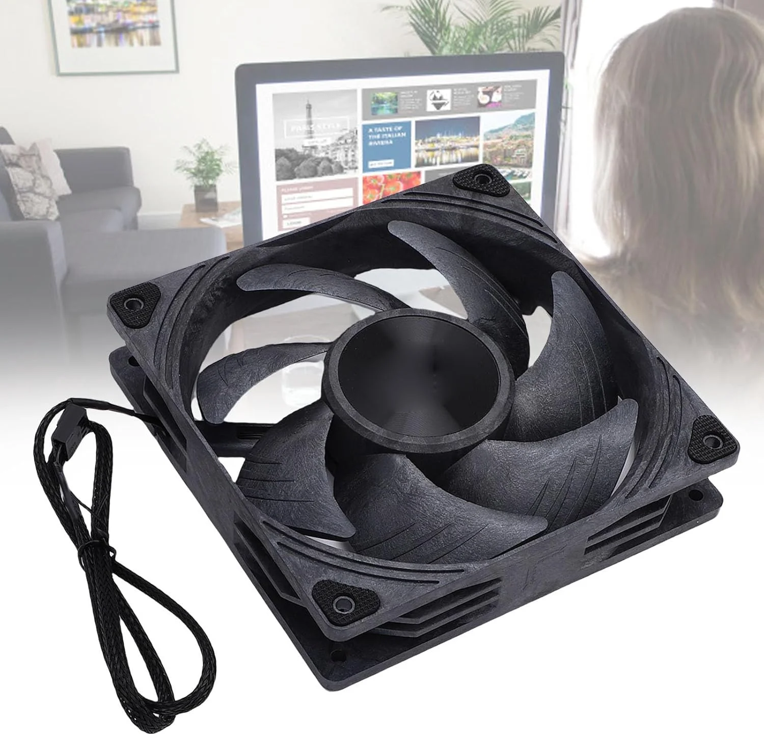 فن کیس کامپیوتر 140 میلی‌متری، فن خنک‌کننده کم صدا با رابط 4 پین PWM برای کیس‌های کامپیوتر و خنک‌کننده‌های CPU به همراه 8 پیچ