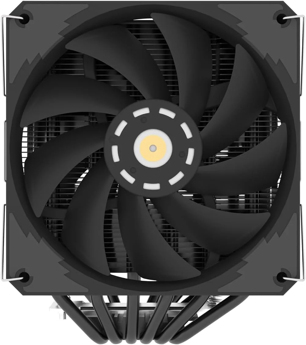 خنک‌کننده پردازنده دو برج گیم‌مکس Twin600 با توان حرارتی 250 وات، دارای 6 لوله حرارتی مسی 6 میلی‌متری و هیت سینک آلومینیومی، فن 120 میلی‌متری FDB PWM برای سوکت‌های اینتل و ای‌ام‌دی | مشکی