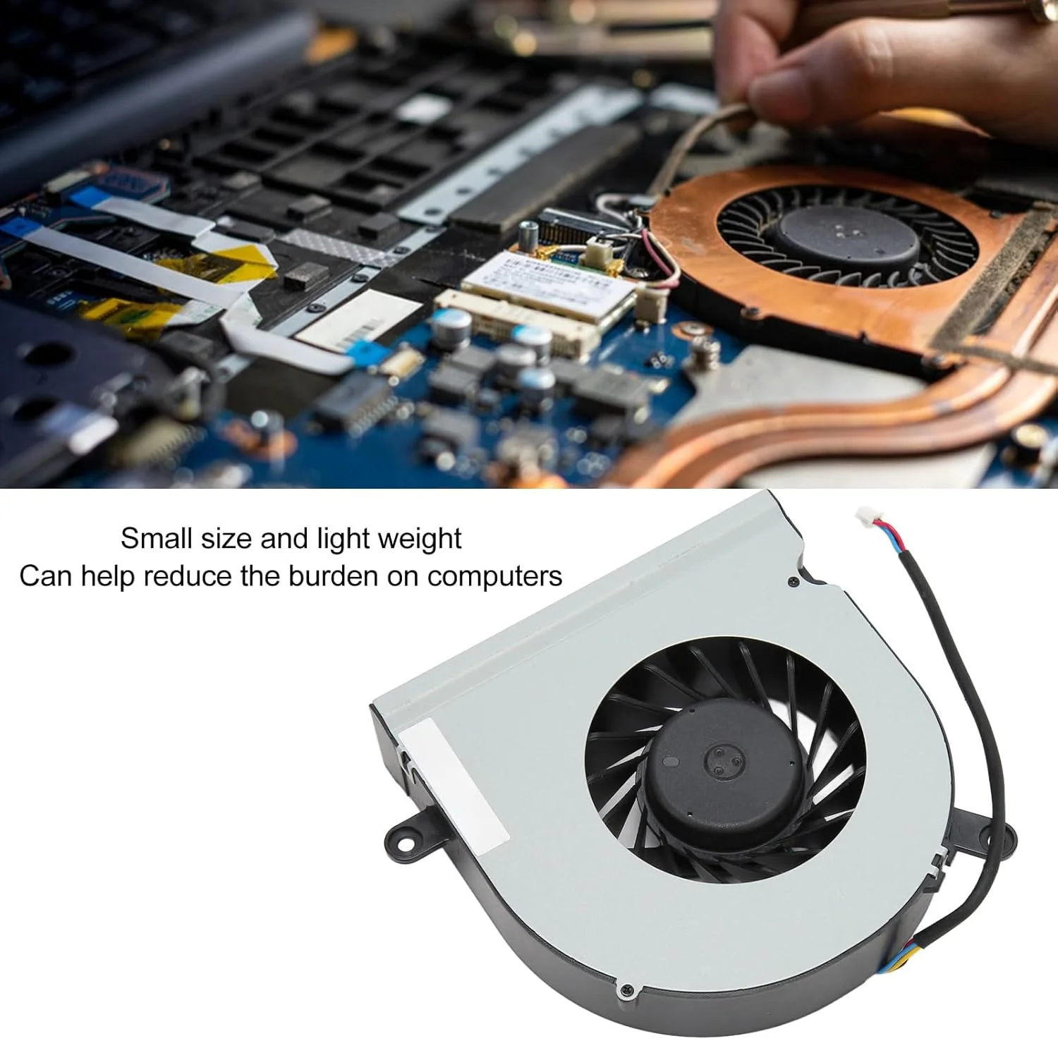 فن خنک کننده پردازنده گاشیدا برای لپ تاپ های ET2700 INKS، فن خنک کننده پردازنده با کانکتور برق 4 پین، جایگزینی برای دفع سریع حرارت لپ تاپ